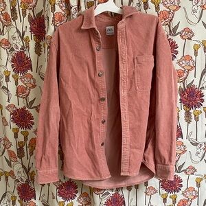 Zara Dusty Pink Corduroy Shirt